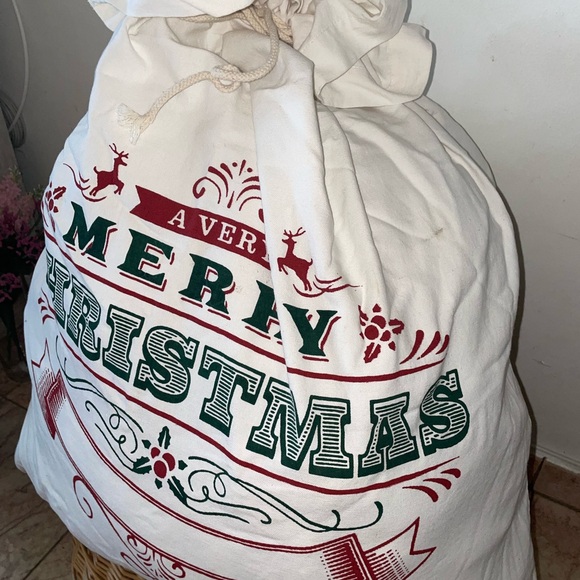 XL CANVAS CHRISTMAS SANTA BAG - Picture 4 of 5